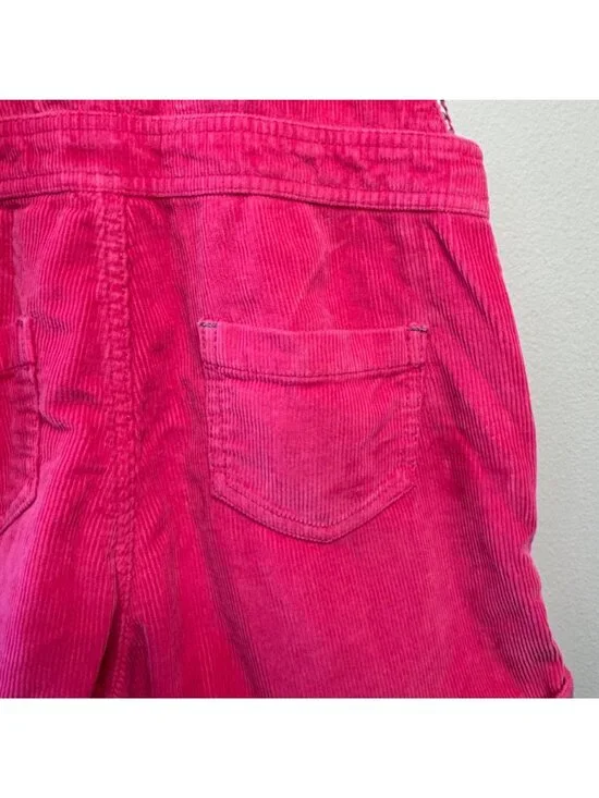 MINI BODEN Pink Corduroy Shortalls Girls 11-12 Cotton Overalls Bib Shorts Spring - Picture 5 of 9